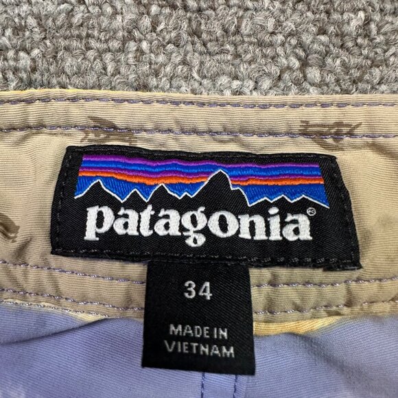 Patagonia Men's Printed Wavefarer Striped Swim / Surf Board Shorts Size 34 - Picture 2 of 4